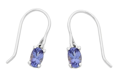 Holdsworth Tanzanite 9ct White Gold Earrings.