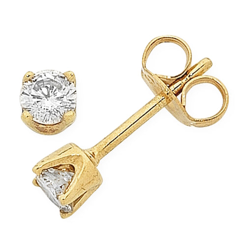 Holdsworth 9K&nbsp;Yellow gold diamond studs.