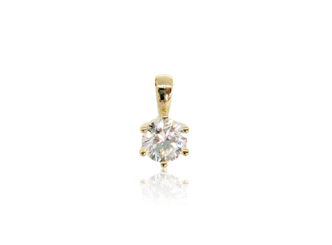 Holdsworth 18K Yellow Gold 1.00 ct Diamond Claw Set Pendant.