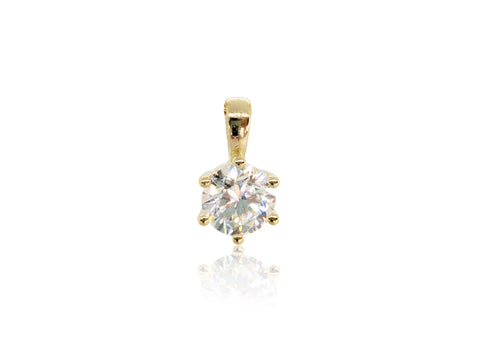 Holdsworth 18K Yellow Gold 2.00 ct Diamond Claw Set Pendant.