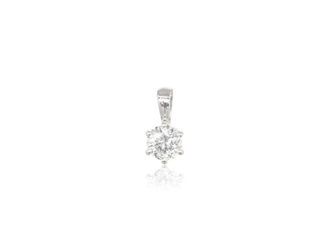 Holdsworth 9K White Gold 0.40 ct Diamond Claw Set Pendant.