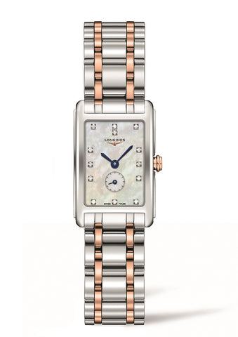 Ladies Longines Dolce Vita Mother of Pearl and Diamond Dial Watch.