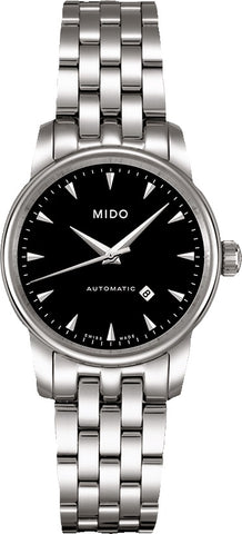 Ladies Mido Baroncelli II Automatic Watch with Transparent Case Back.