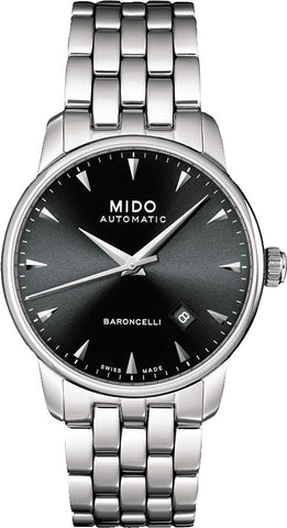 Gents Mido Baroncelli II watch Transparent case back.