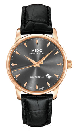 Gents Mido Baroncelli II Watch with Transparent Caseback.