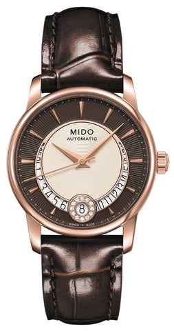 Ladies Mido Ladies Baroncelli II 12 diamonds White Dial Watch.