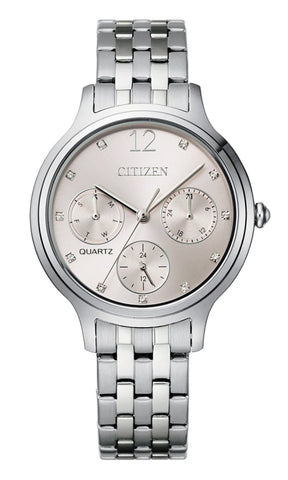 Ladies Citizen Chronograph Light Pink Dial Watch