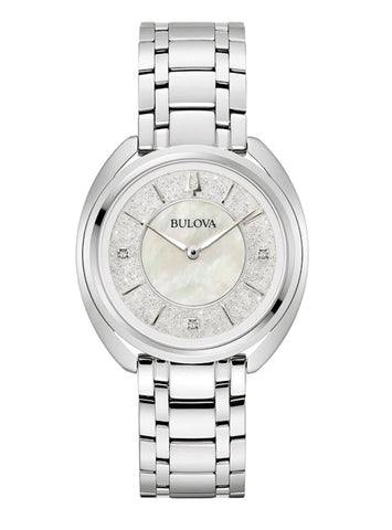 Ladies Bulova Classic Diamond Mother of Pearl Dial Watch.